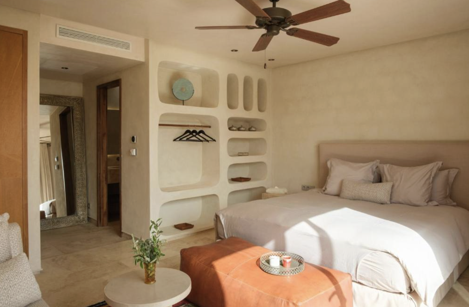 A light-filled bedroom at Villa Sama